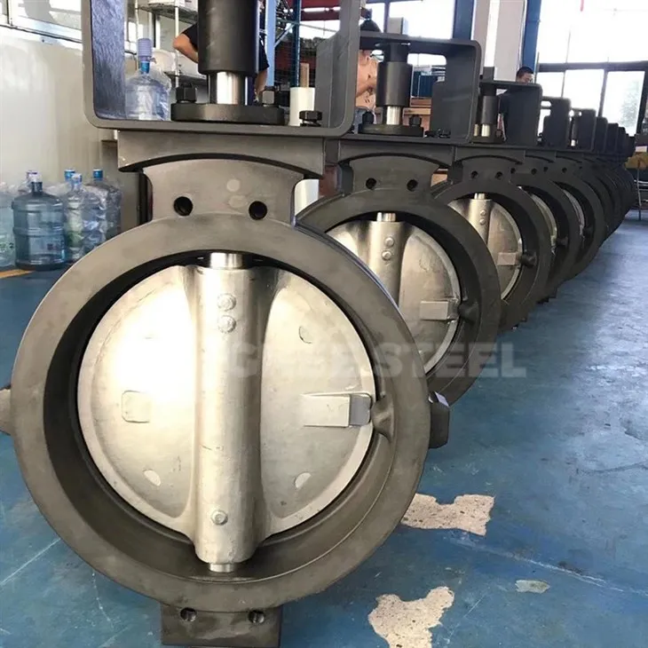 Oglekļa tērauda dubultā nobīdes droseļvārsts