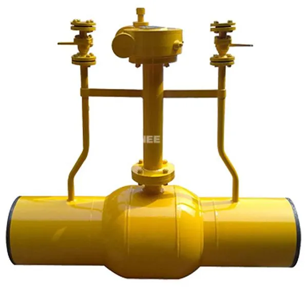 Apbedīts pilnībā metināts bumbiņas vārsts