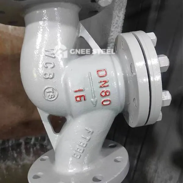 Oglekļa tērauda pretvārsts