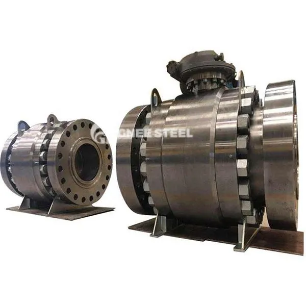 Lieta tērauda trrunnion piestiprinātie lodīšu vārsti