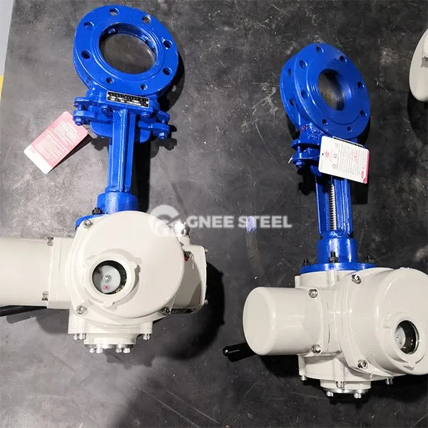 Elektriski darbinātais nažu vārtu vārsts