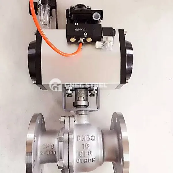 On Ball vārstam ar pneimatisko izpildmehānismu