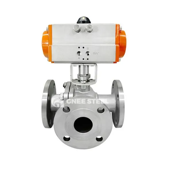 Pneimatiskais trīsceļu bumbiņas vārsts