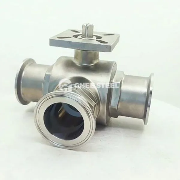 Sanitārais 3- Way Ball vārsti