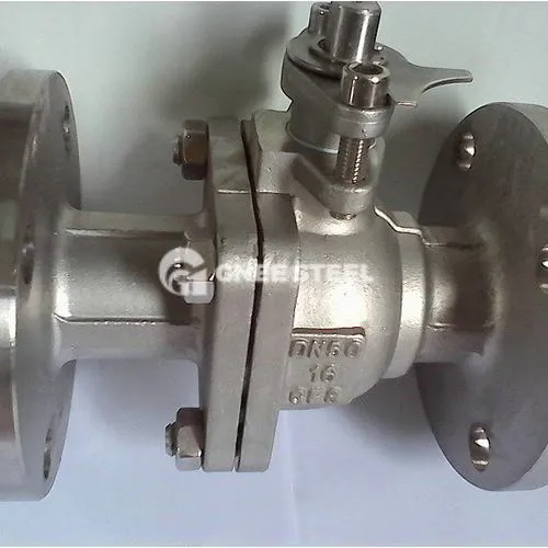 Nerūsējošā tērauda divu gabalu bumbiņas vārsts